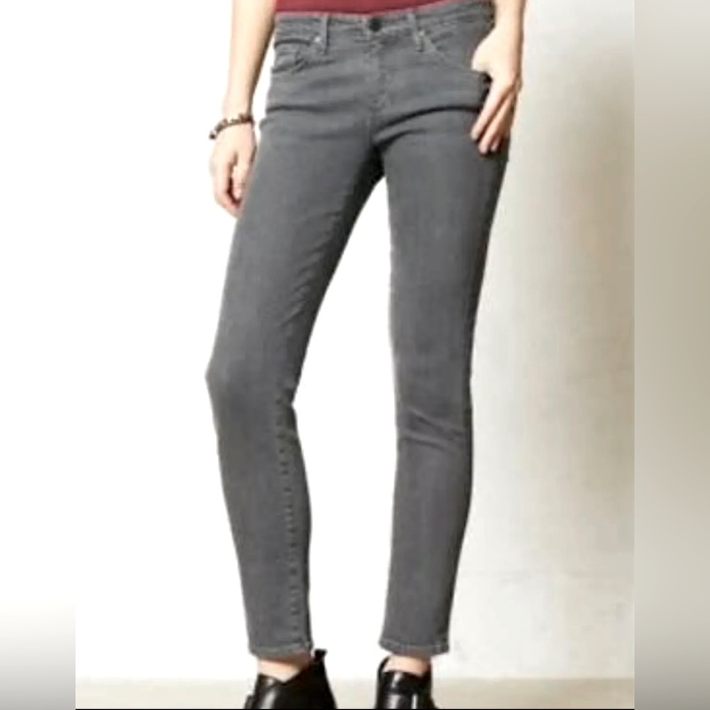 Ag Adriano Goldschmied The Stevie Ankle Slim Straight Leg Gray Jeans Siz…